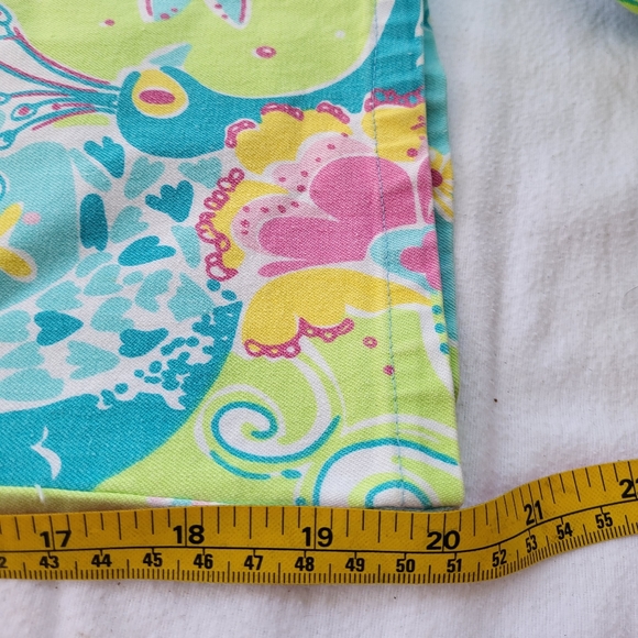 Lilly Pulitzer Cotton Stretch Peacock Capris - Picture 6 of 13